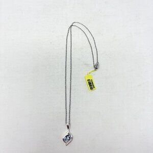 Shop LC Sky Blue Topaz Sterling Silver Pendant With Stainless Steel Chain 5481